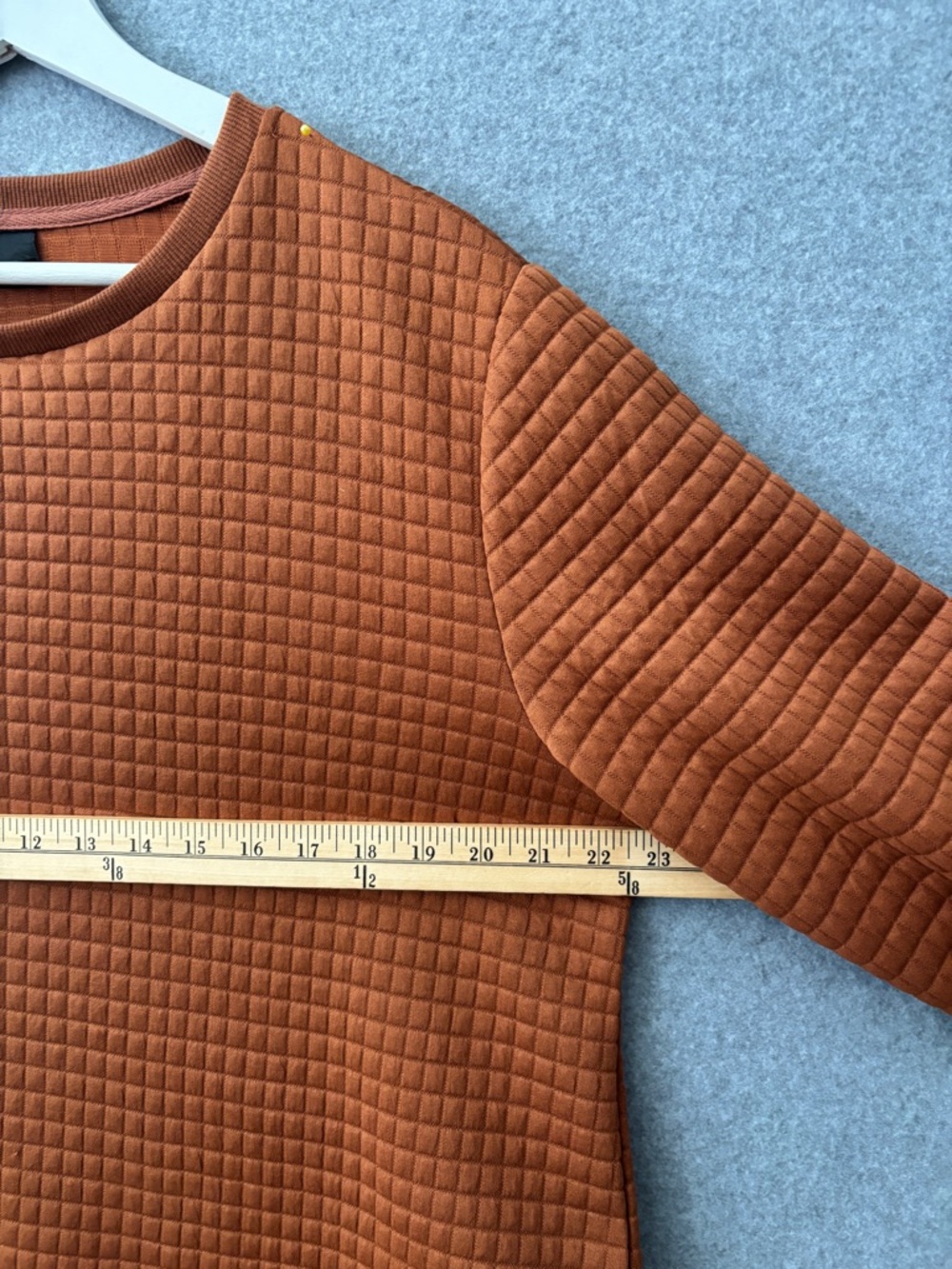 New Cozy Waffle Knit Pullover OXL Rust - Picture 4 of 7